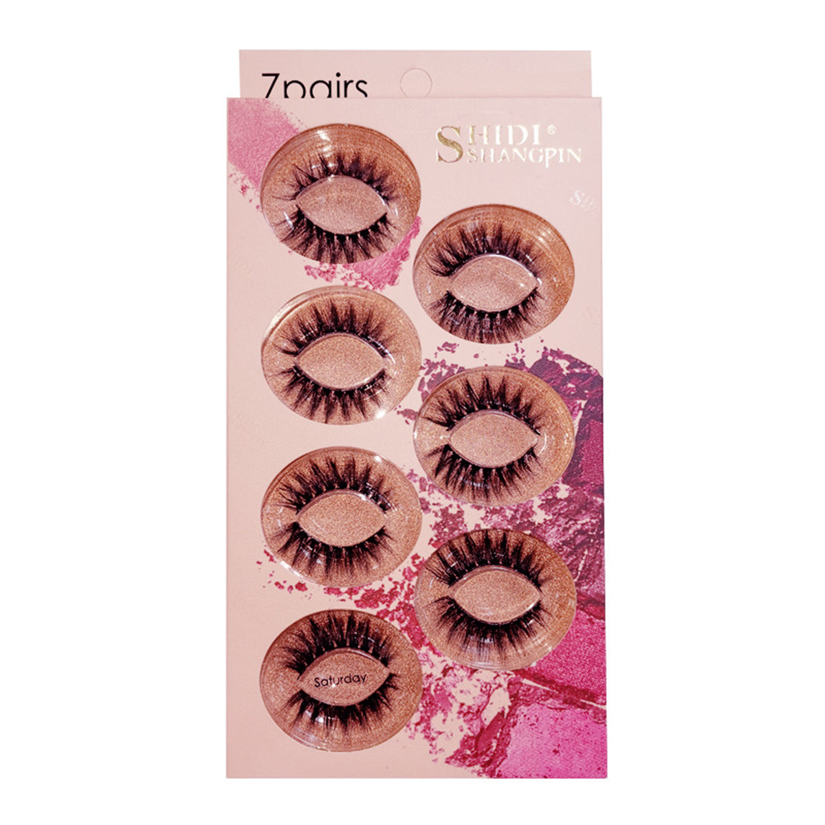 Chic Week 7 Pairs Natural Glue-on Lashes
