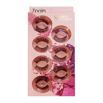Chic Week 7 Pairs Natural Glue-on Lashes