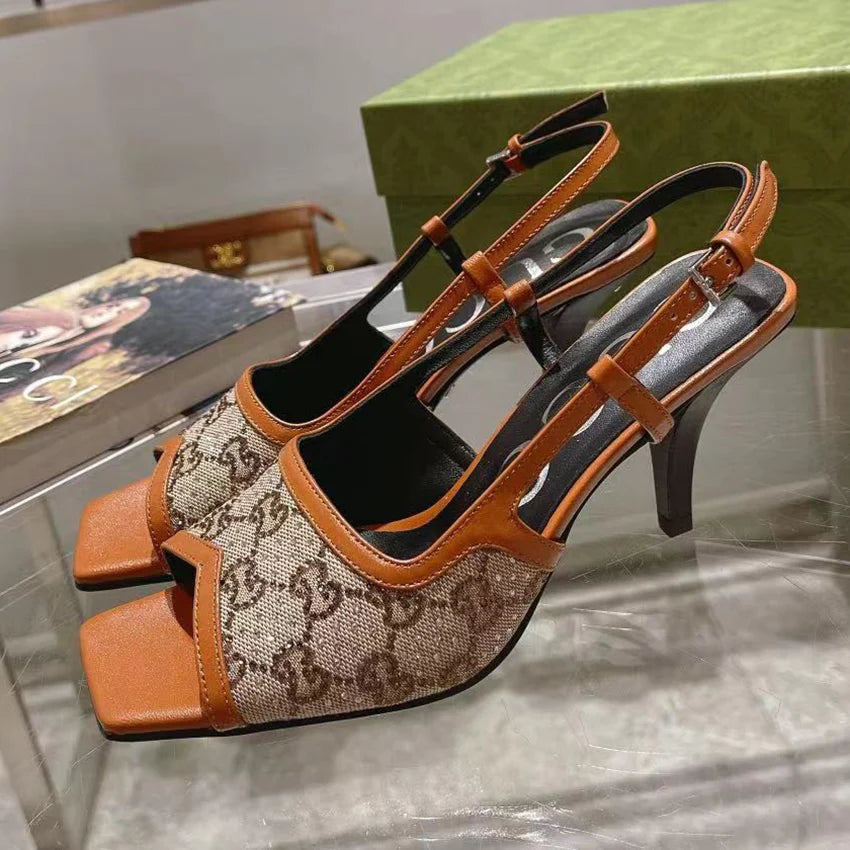 Luxury vintage rhinestone high heeled sandals 1024060520