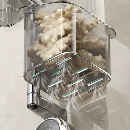 Rotating Organizer Suction Cup Kitchen Shelf
