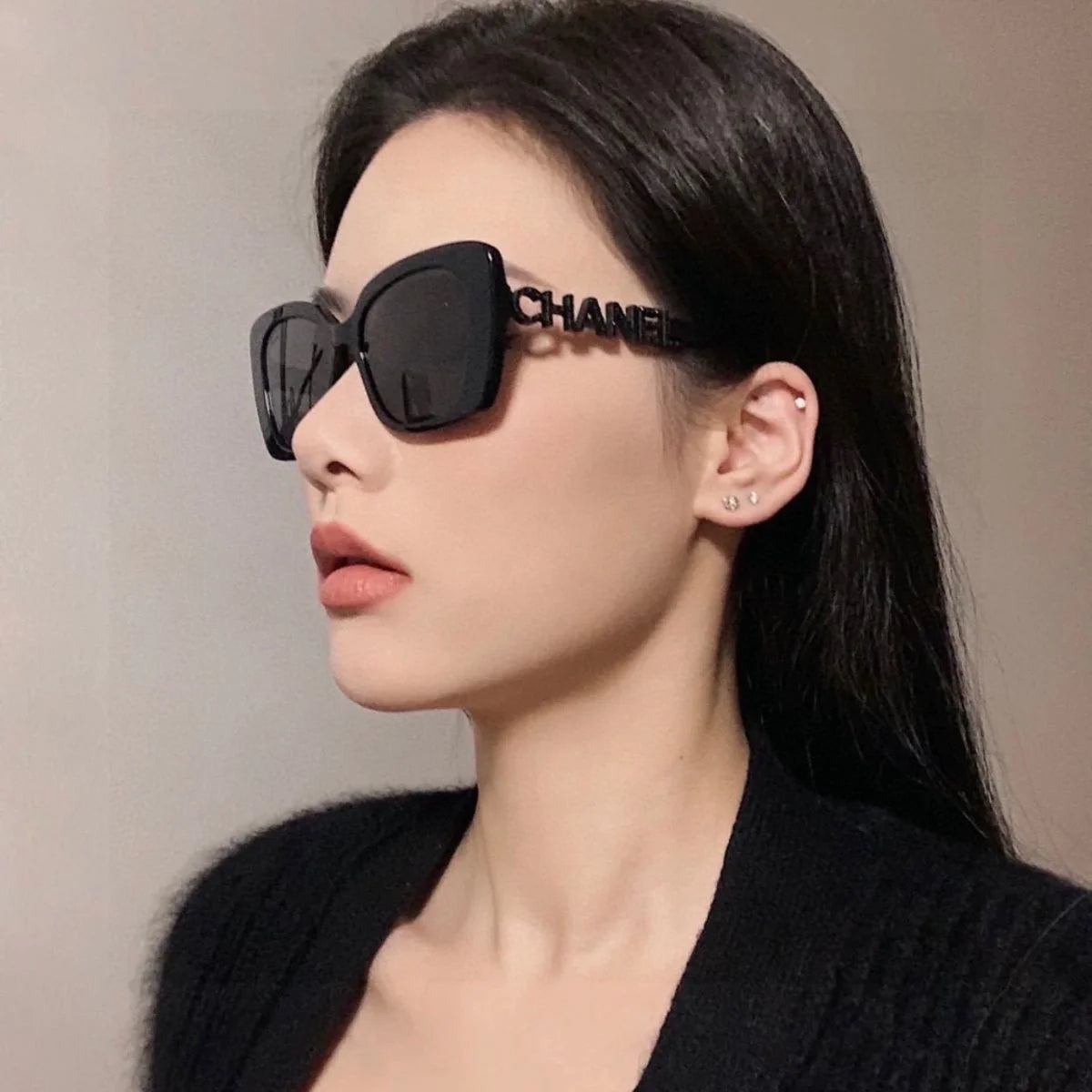 Black Frame Plain UV Protection SunglassesPD05202411904