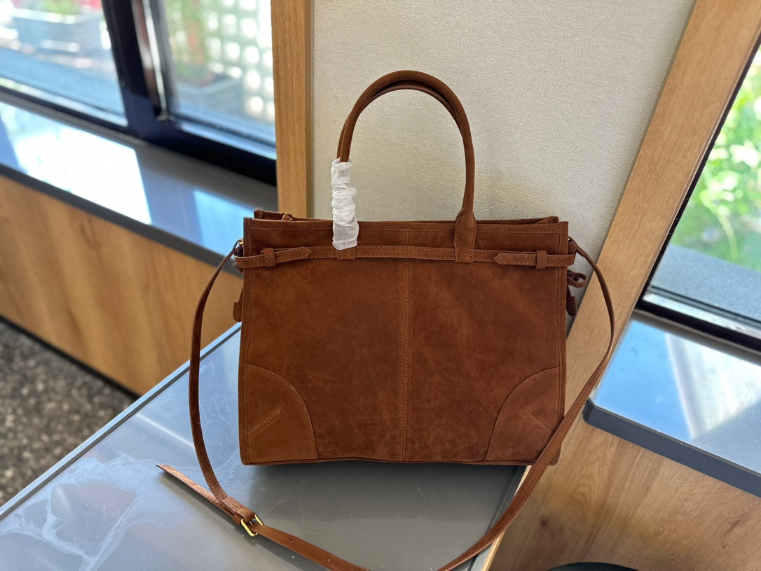 Prd waxed leather large capacity tote 0724082903