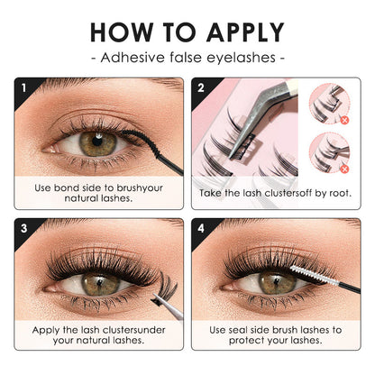Coral Myth 10 Pairs Natural Glue-on Lashes