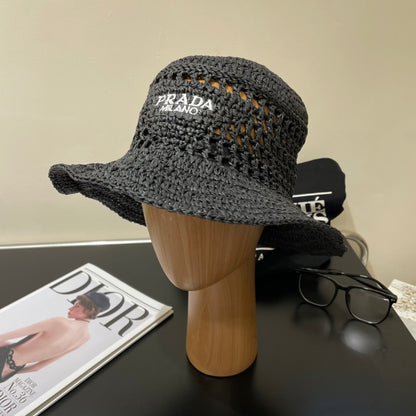 PRD fashion hand-woven straw bucket hat 0724062401