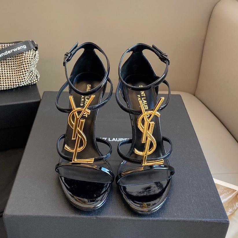 Summer New Genuine Leather Stiletto With Socialite Letter Buckle High-heeled ShoesPD05202412406