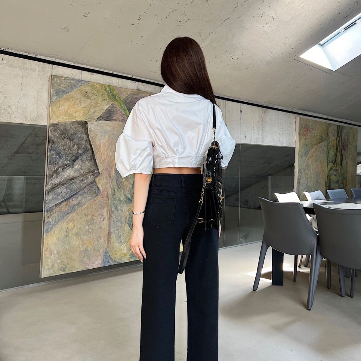 Fashion commuting straight leg jeans PD10062128