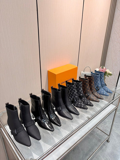 Lvv fashion printing new 4.5cm short boots 0725102002