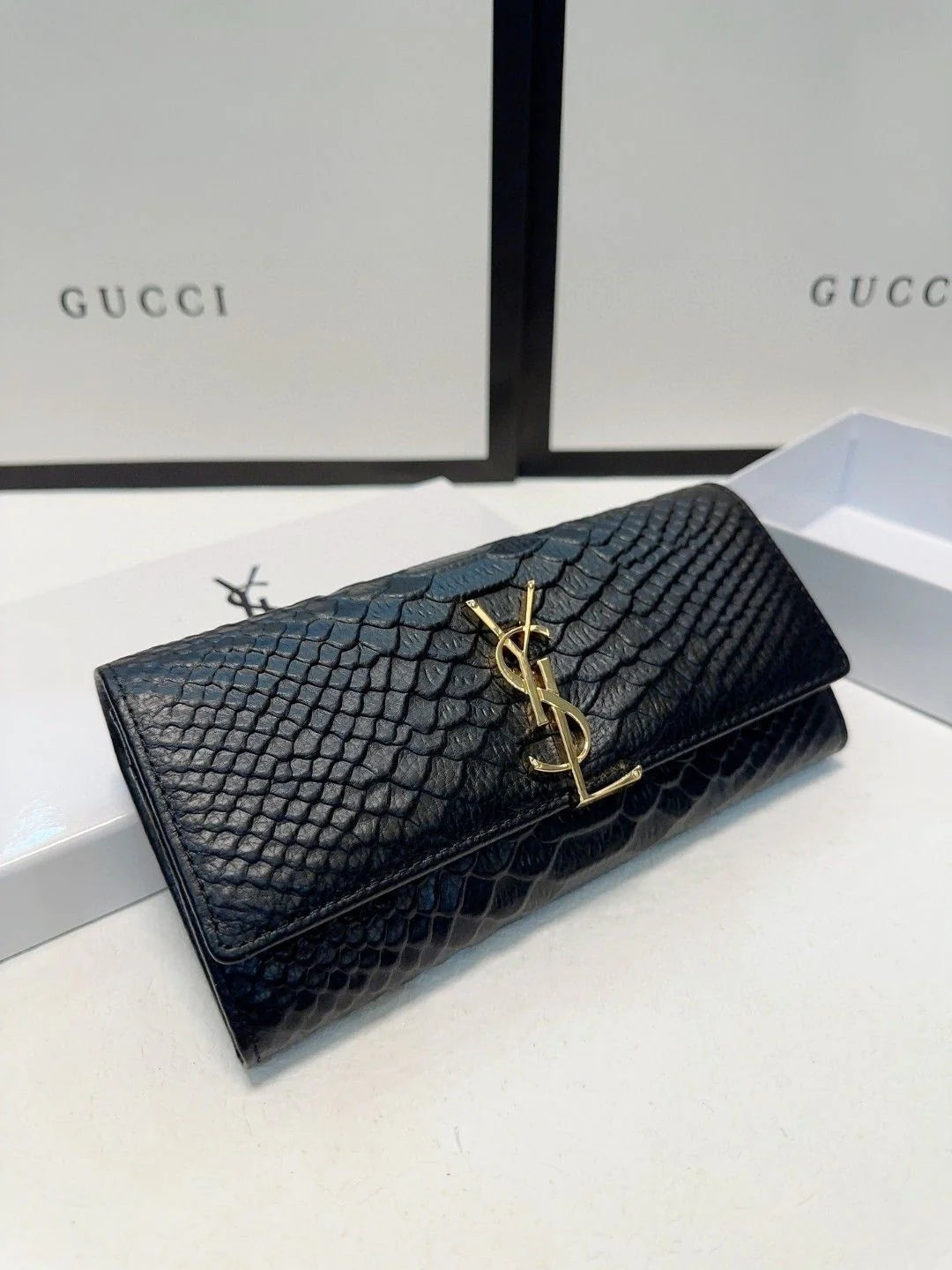 New Women's Long Wallet Snake-print Cowhide Card Bag 1024031307