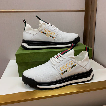 G Fashion Men's Printed Leather Casual Sneakers 0724080803