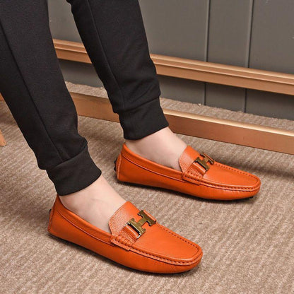 Genuine Leather Casual Comfortable Men's Slip-on ShoesPD05202412401