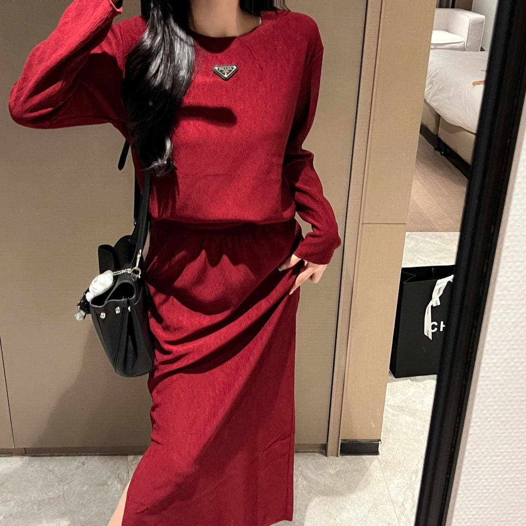 PRD Classic Long Sleeve Maxi Dress Set 0724101106