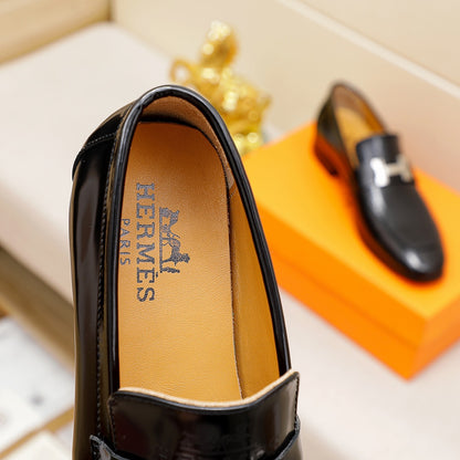 HMS Fashion Men's Cowhide Leather Shoes 0725022102