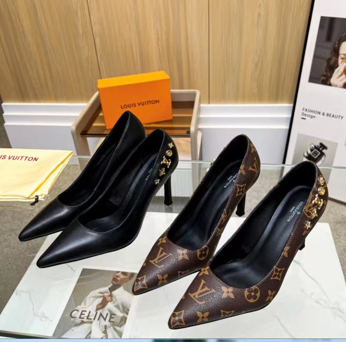 New Classic  Pointed Toe Leather Shoes 9.5CM High Heels