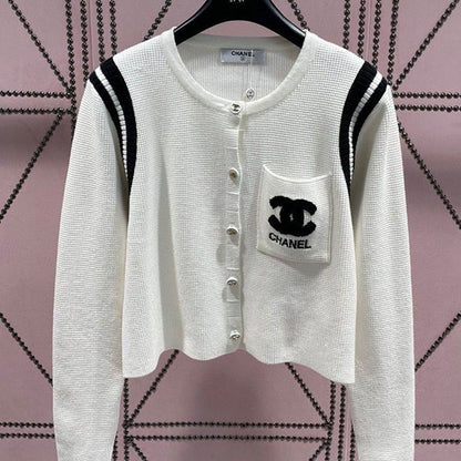 New zipper towel embroidered knitted cardigan 1024092511