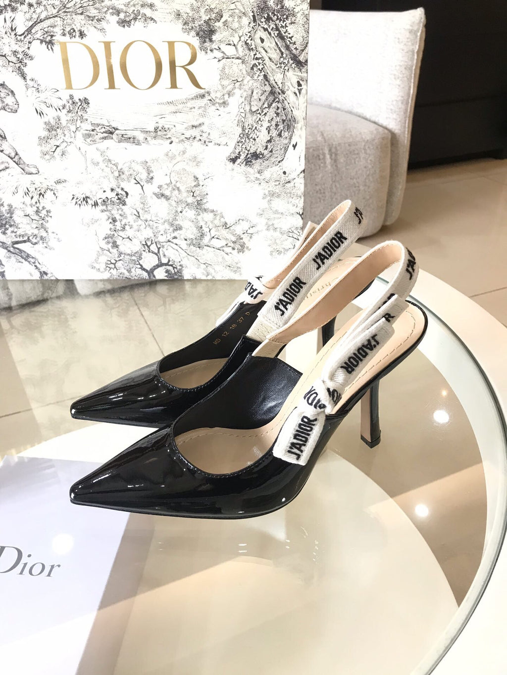 Dio Pointed bow letter ribbon slingback slingback shoes 0724070401