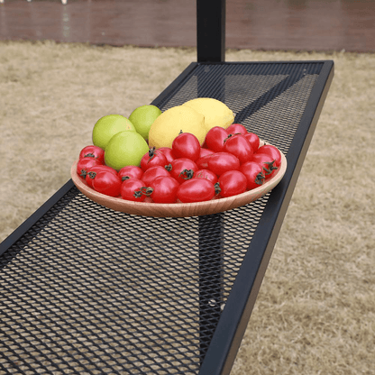 Grill Gazebo 8' by 4.6' Metal BBQ Shelter with Single-Tier Soft Top and Shelves, Grey