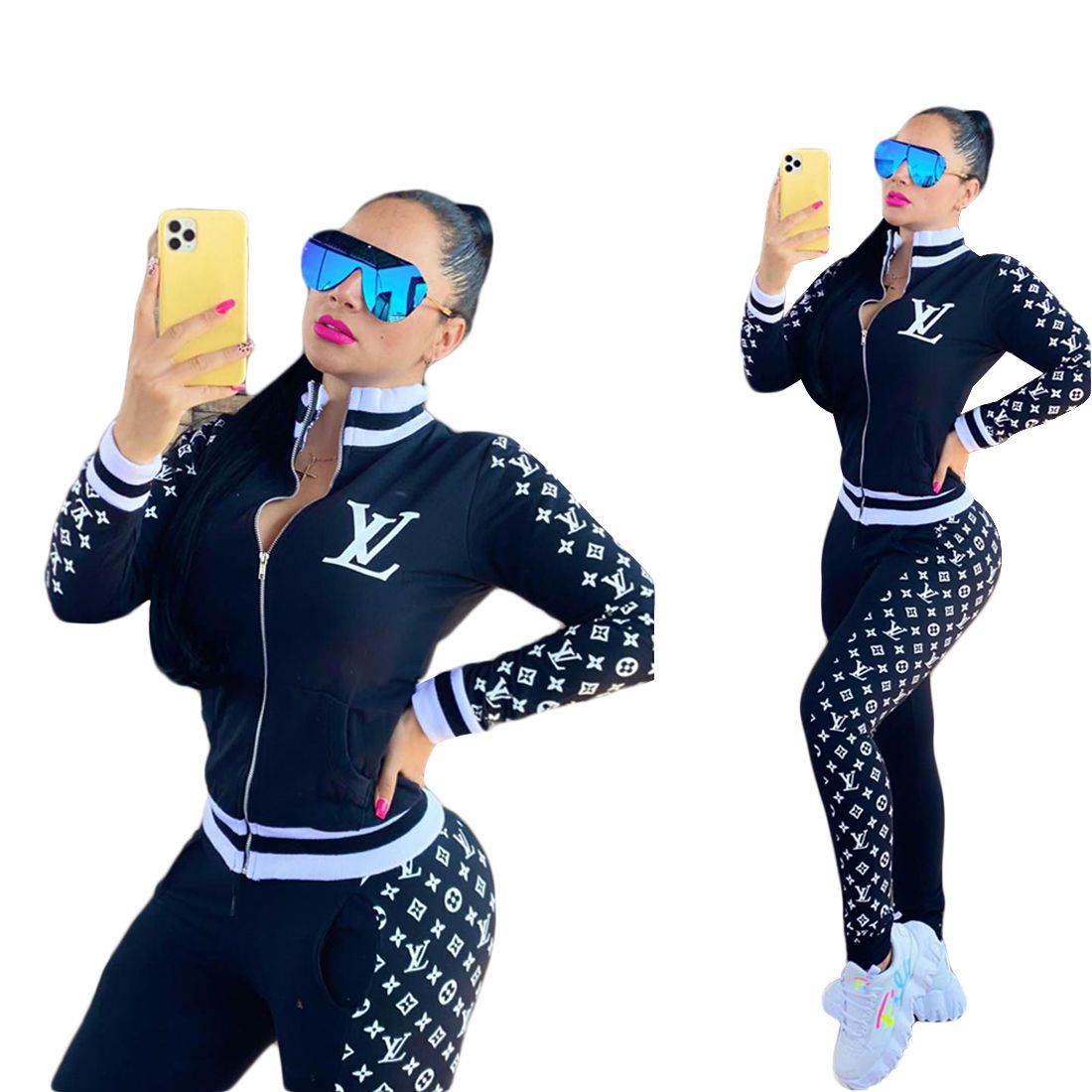 New Style V Logo Women's Leisure Suits