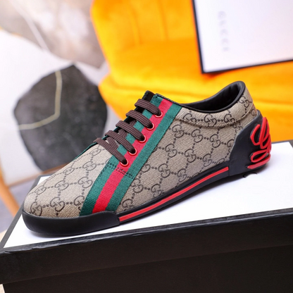 GG classic printed low-top rubber-soled sports shoes 0725061703