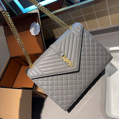 Fashionable and versatile diamond grid chain bag 1023121101