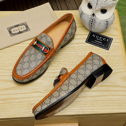 Gentleman Men's Shoes Leather Popular Classic Presbyterian Pattern Loafers 022024071102