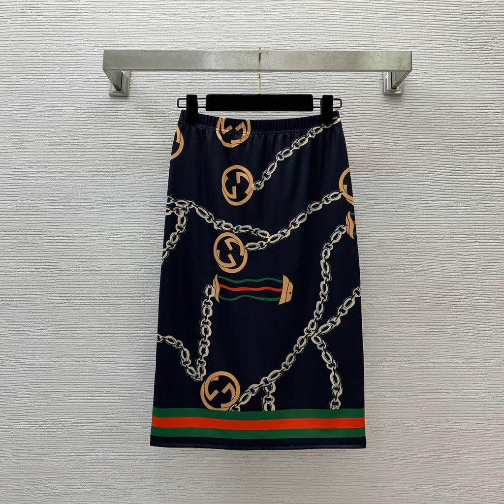 New G Letter Chain Print Fashion Set 1025070203