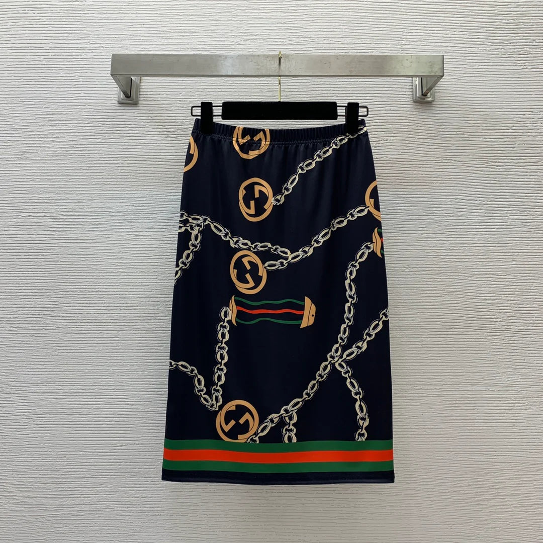 New G Letter Chain Print Fashion Set 1025070203