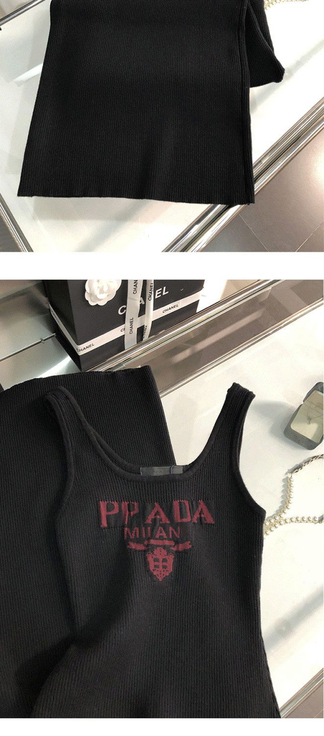 New Fashion All-match Ice Silk Knitted Sling Dress 1024040306