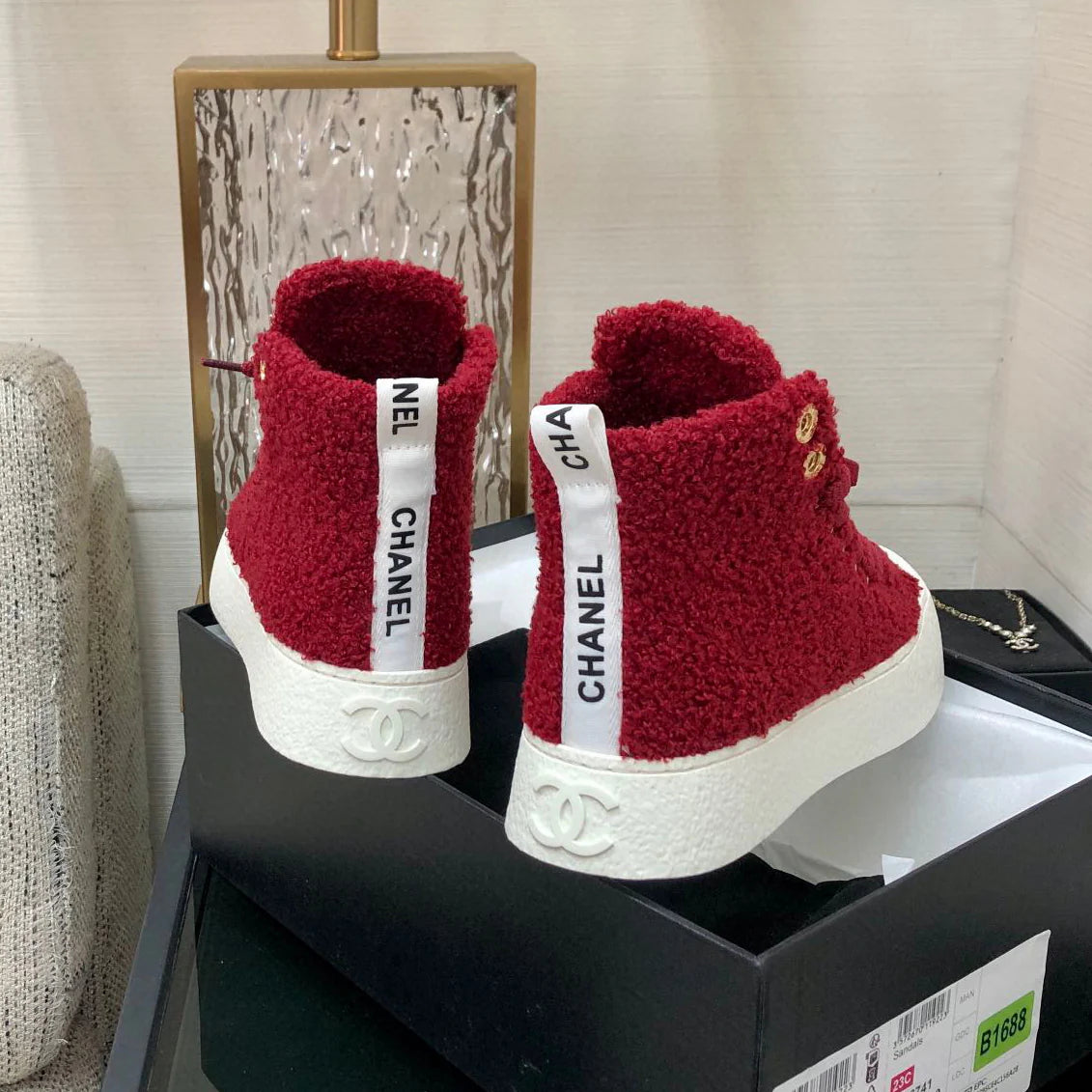 New high top fur casual shoes 1024101512