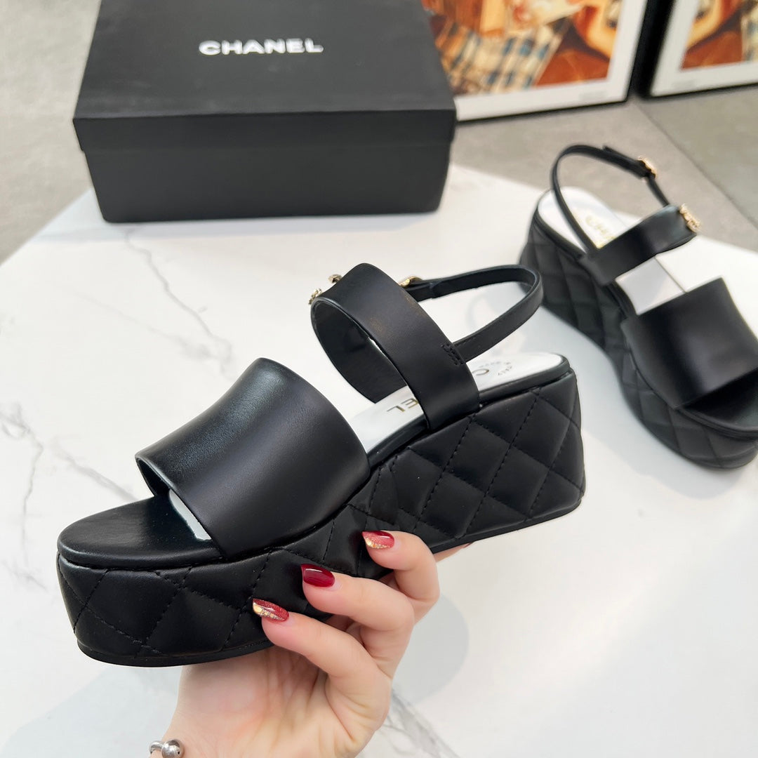 Chane1 top fashion thick-soled rhombus sandals 0724030811