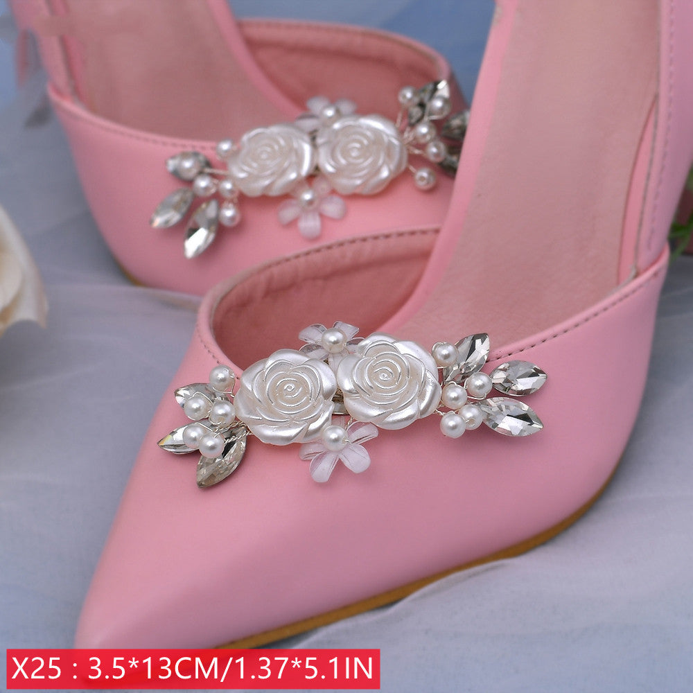Ladies Wedding High Heels Fashion Buckle Accessories Clothes Decoration
