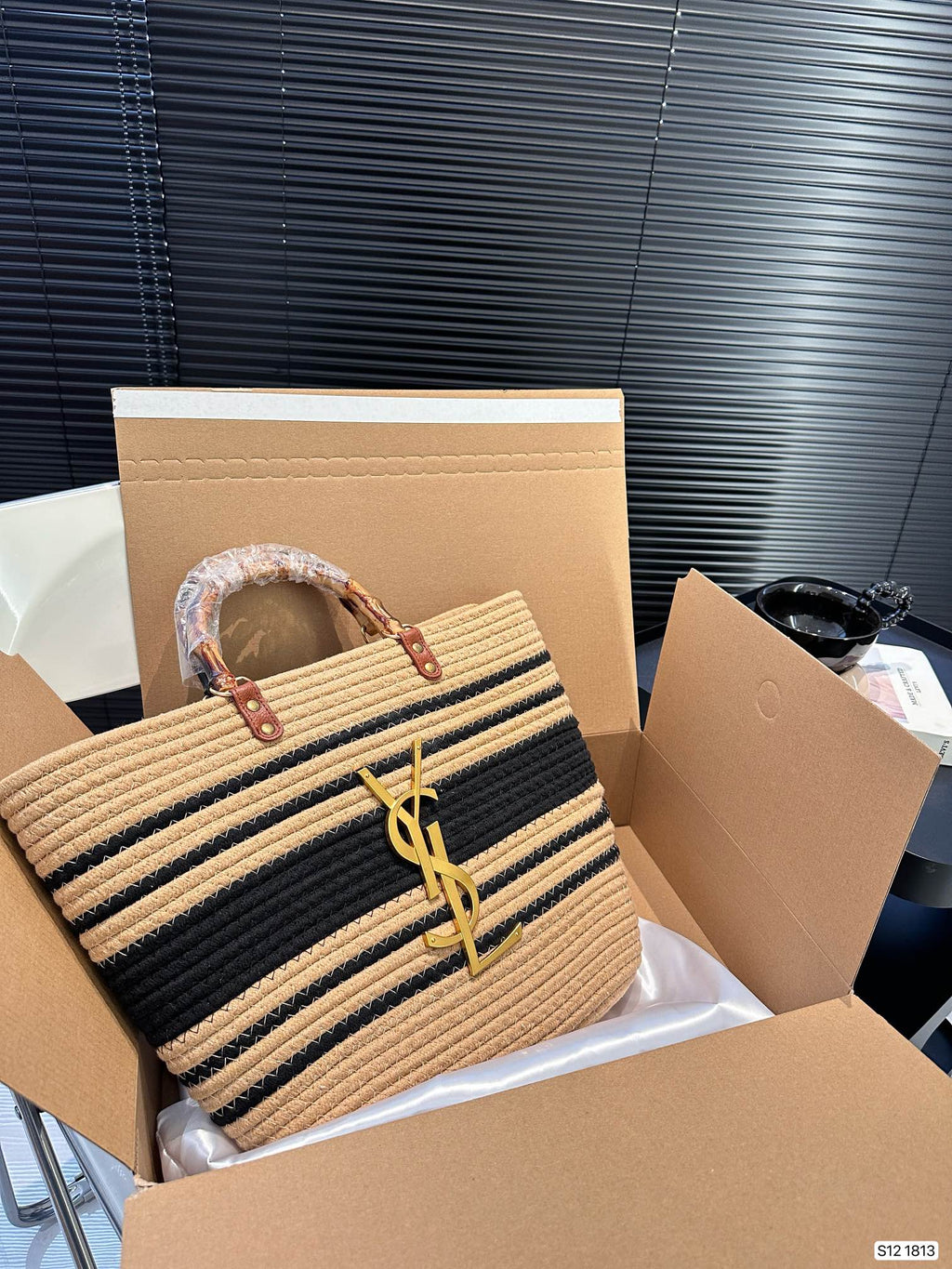 YSL Straw Weave Tote Bag 0724041103