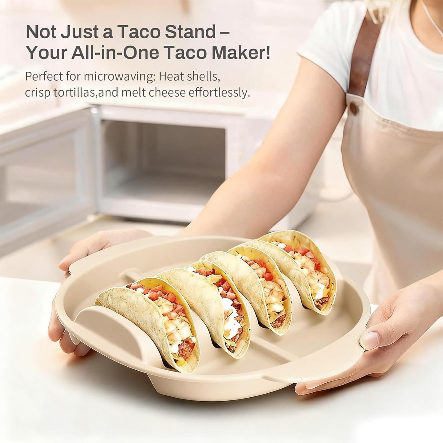 Silicone Taco Stand – Set of 2, Holds Hard & Soft Shell Tacos
