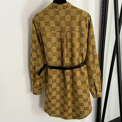 New Vintage GG Stand Collar Long-Sleeve Shirt 1025102101