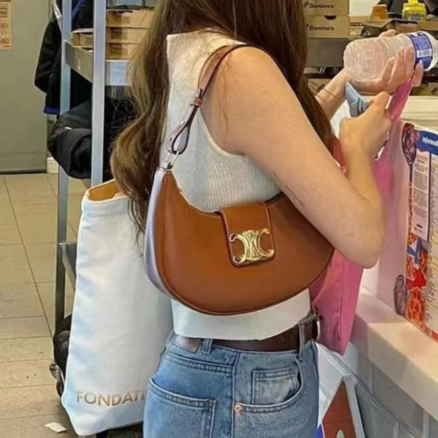 New Vintage Old Flower Portable Crescent Bag 1024041126