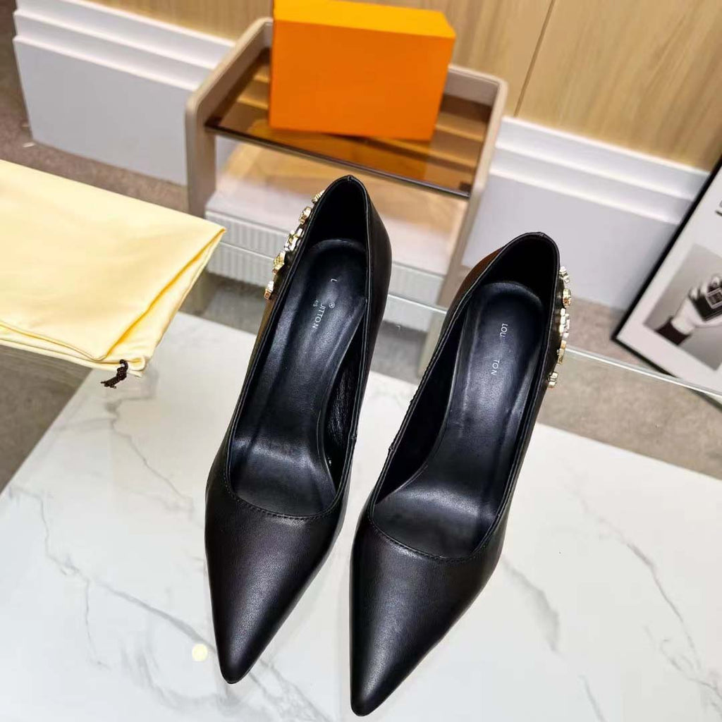 New Classic  Pointed Toe Leather Shoes 9.5CM High Heels