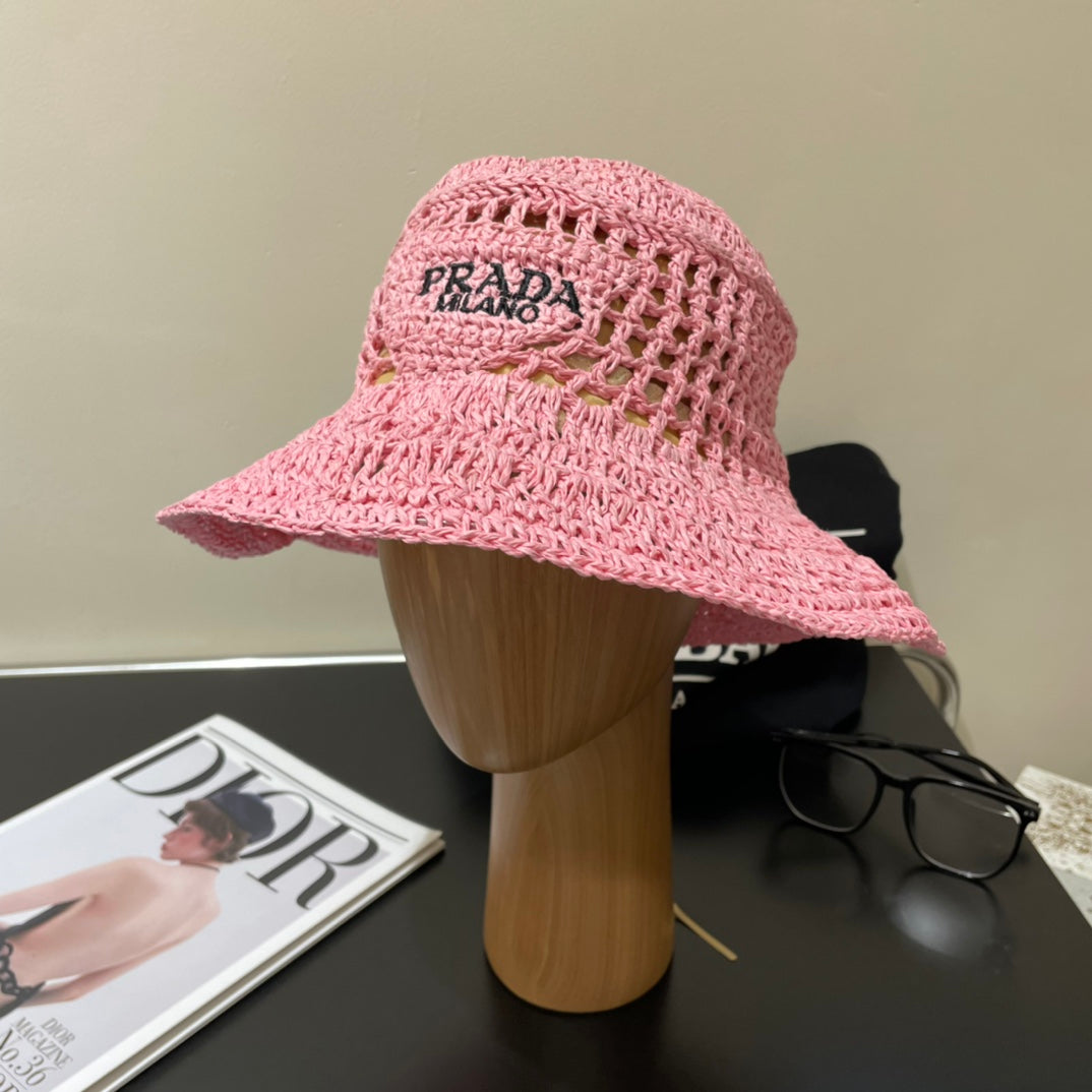 PRD fashion hand-woven straw bucket hat 0724062401