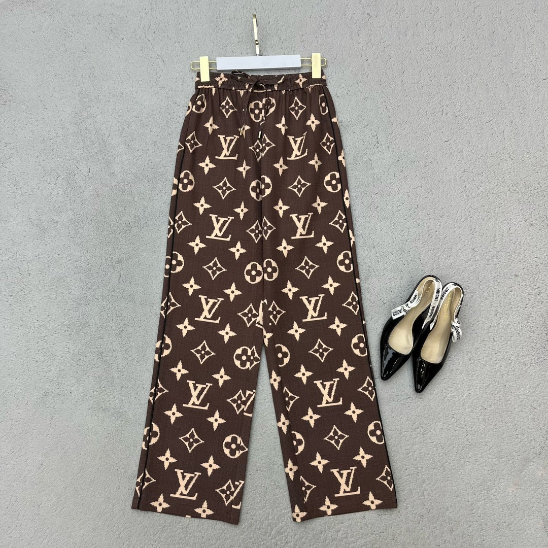 print wide-leg pants