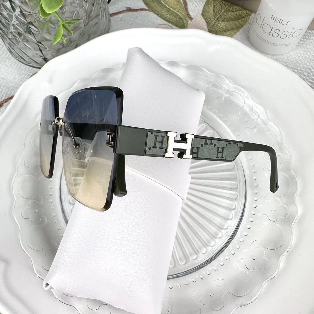 New Sunglasses Women's Frameless Anti-ultraviolet Gradient Two-color Sunglasses 1024062705