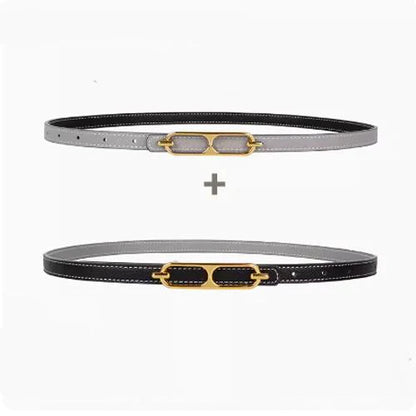 New H Family Leather Fine Belt 1024032019