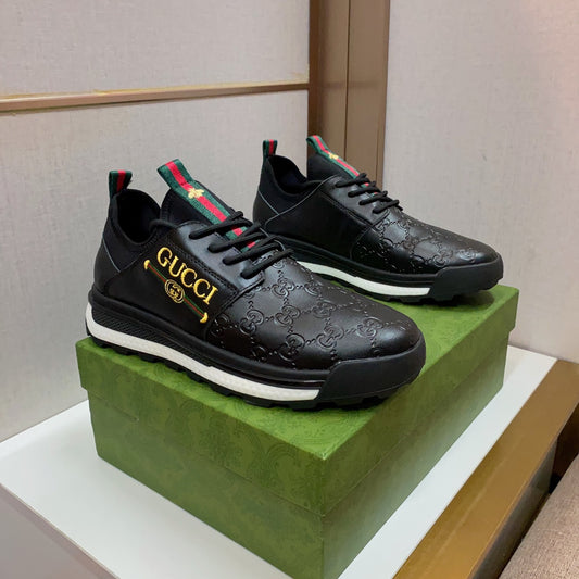 G Fashion Men's Printed Leather Casual Sneakers 0724080803