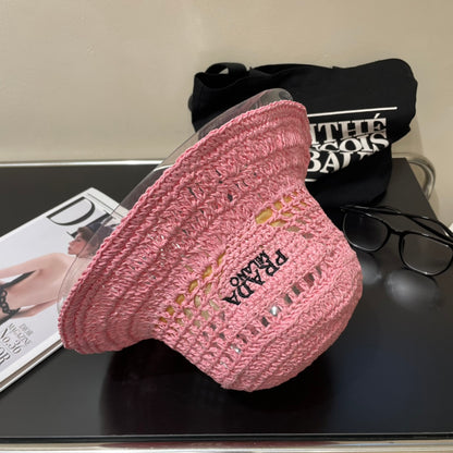 PRD fashion hand-woven straw bucket hat 0724062401