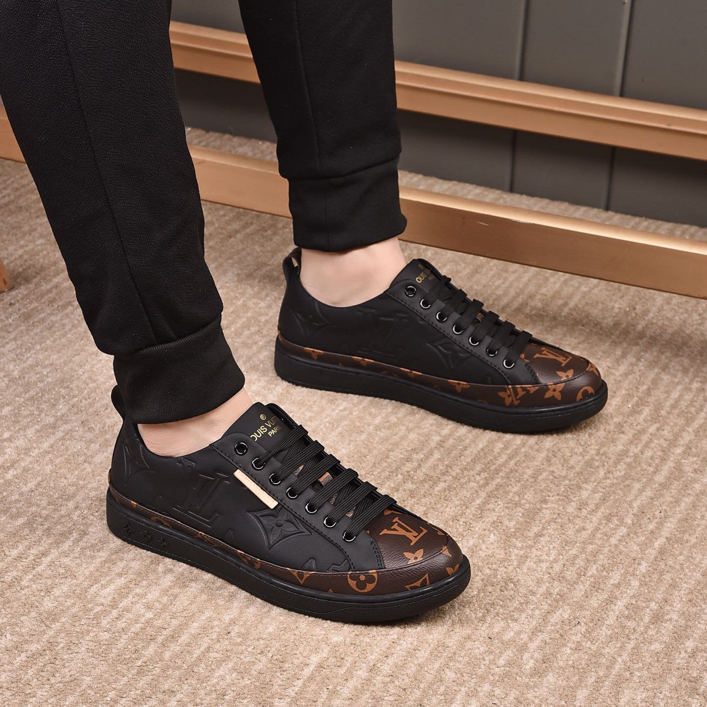 Leisure Pattern Two Tone Trendy Low-top Shoes