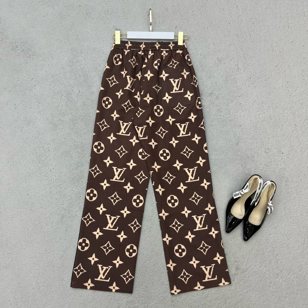 print wide-leg pants