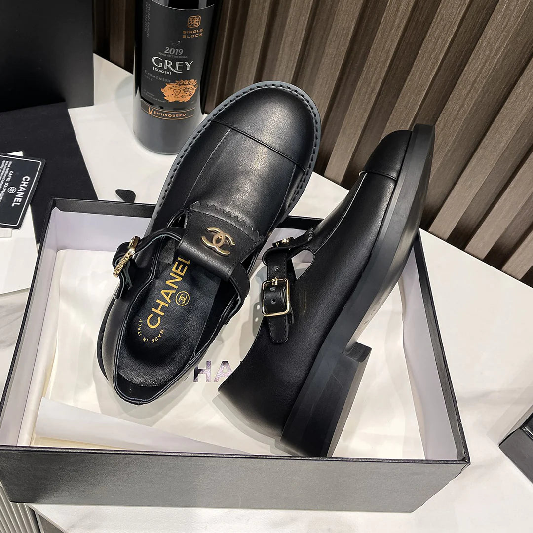 Retro versatile genuine leather shoes loafers 0724030508