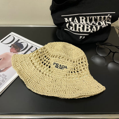 PRD fashion hand-woven straw bucket hat 0724062401