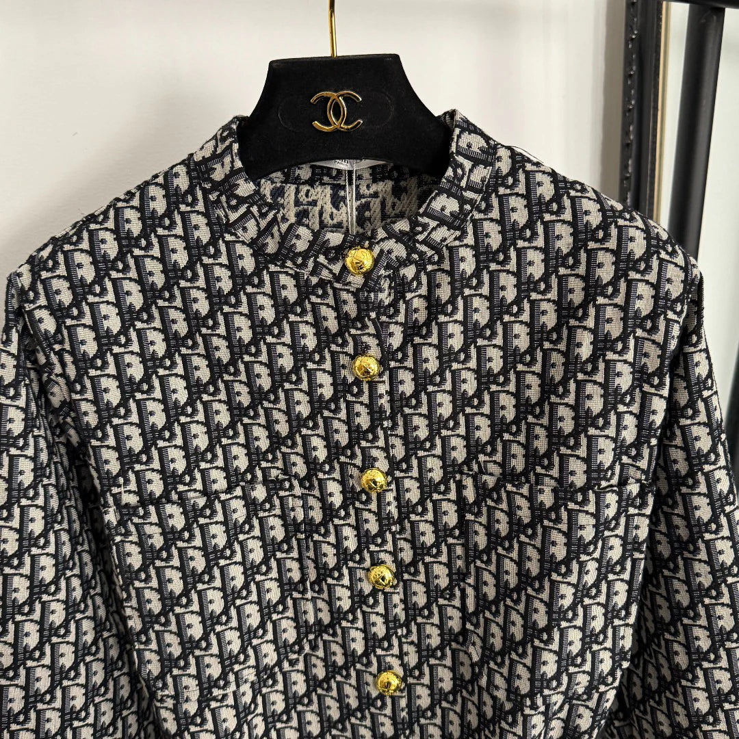 New Vintage DR Stand Collar Long-Sleeve Shirt 1025102103