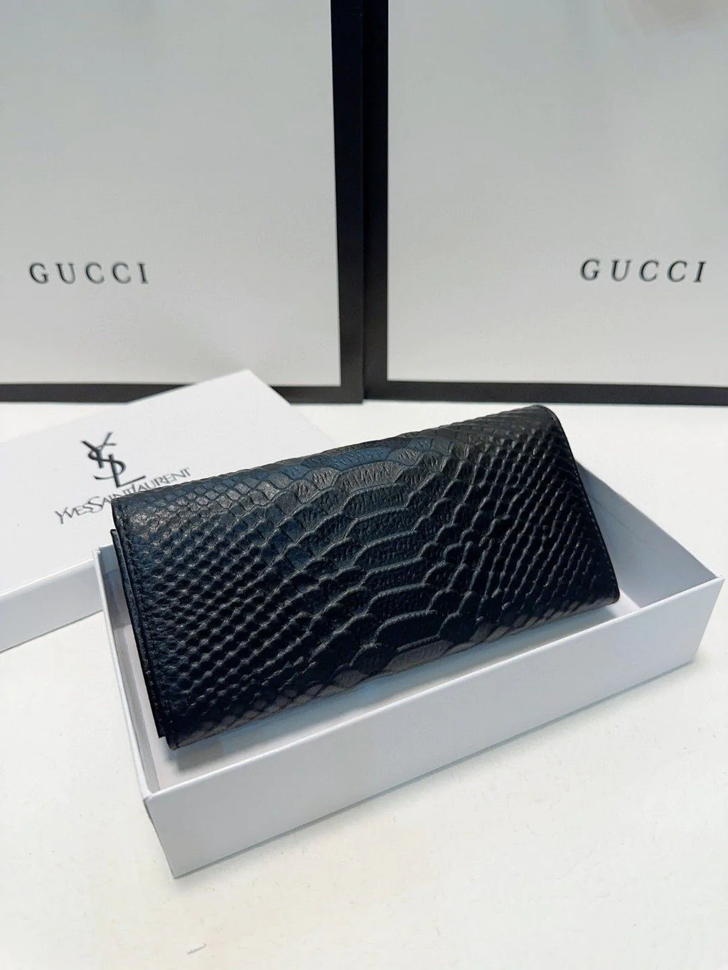 New Women's Long Wallet Snake-print Cowhide Card Bag 1024031307