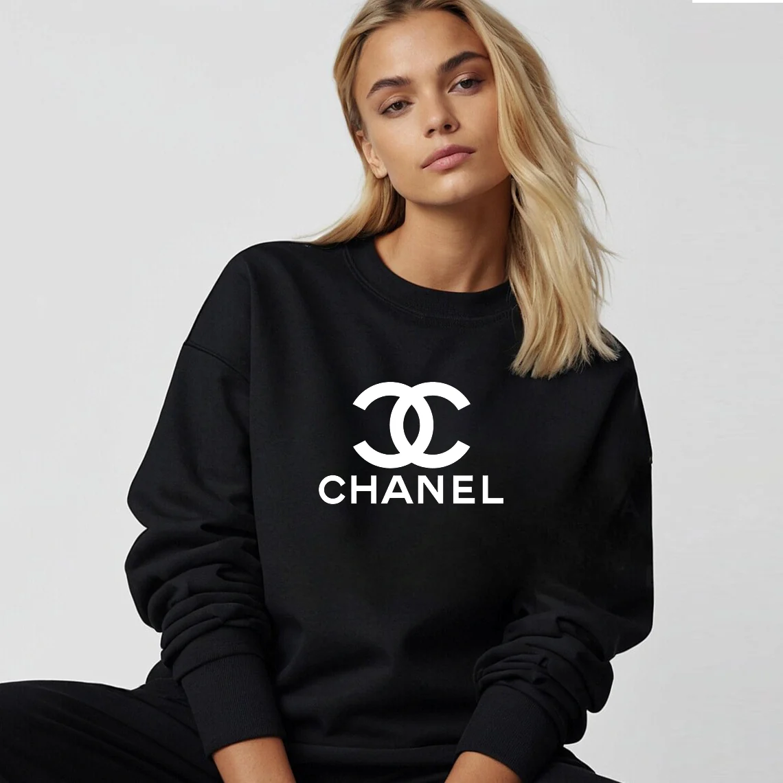 Round neck casual loose sweatshirt 3D1025020713