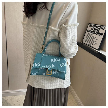 High-grade Texture Letter Hourglass Bag Single-shoulder Portable Crossbody Fashion Bag 1024041102