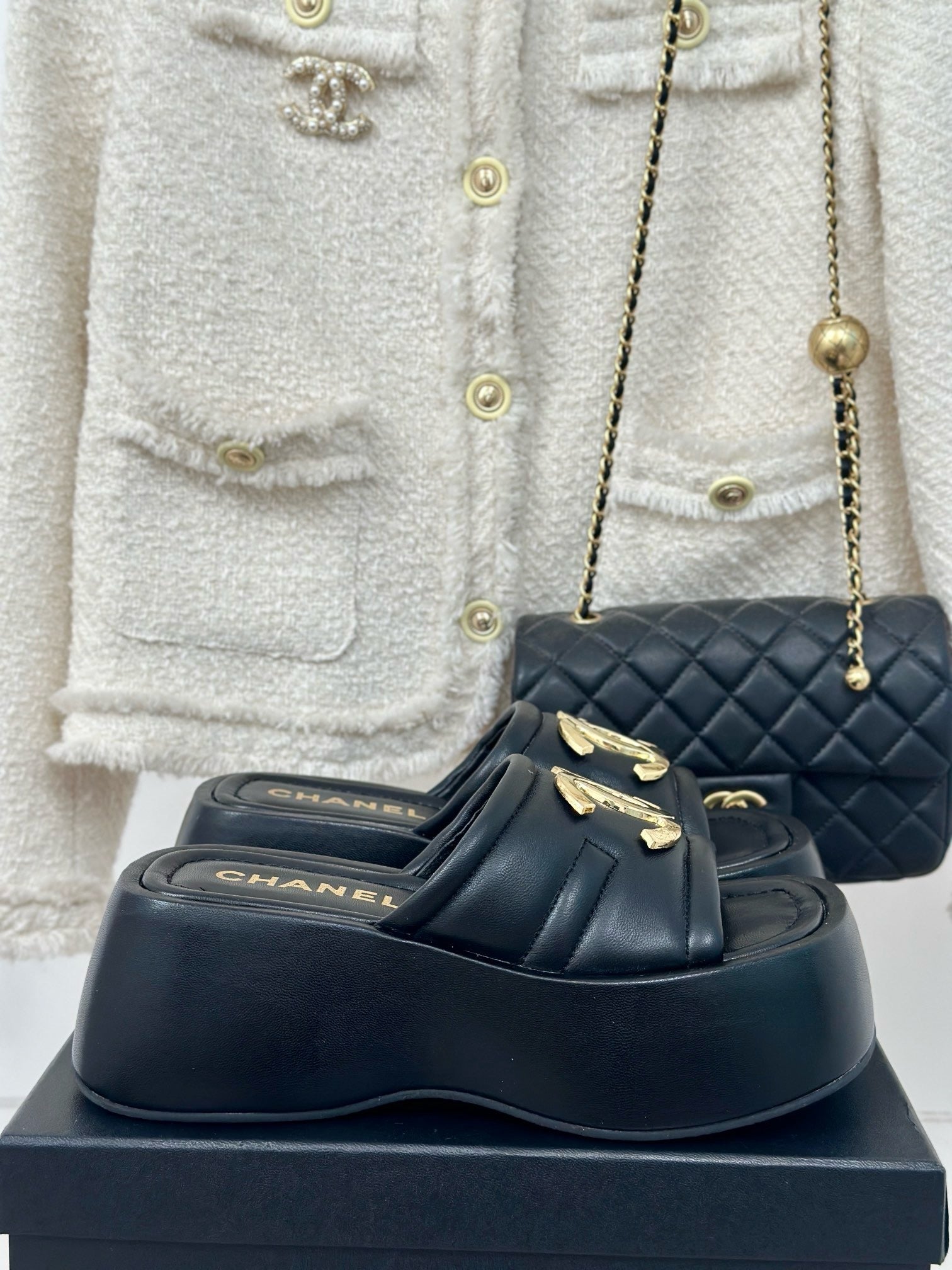 CNL Women Leather Platform Sandal 0724062801